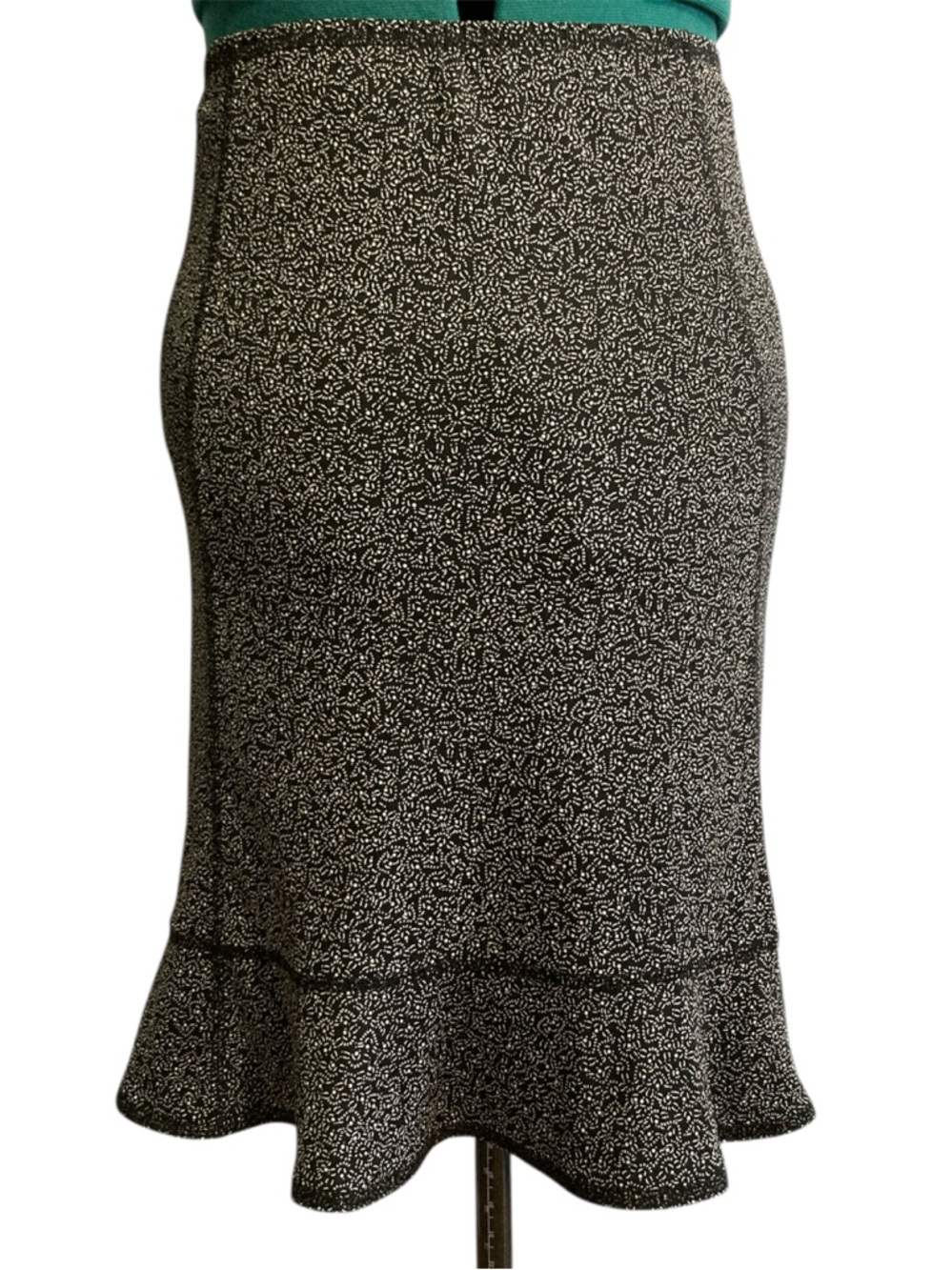 Vintage Outfit by John Paul Richard 90s Ruffle Hem Printed Midi Skirt